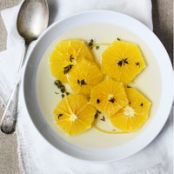 Sliced Oranges with Thyme Syrup