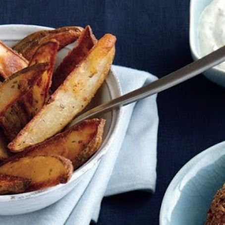 RSTD POTATO WEDGES w/CILANTRO MAYO