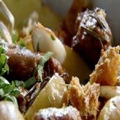 Baked Italian Sausages, with Potatoes and Rosemary.