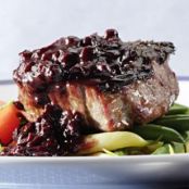 Filet Mignon with Blueberry-Bourbon Barbecue Sauce