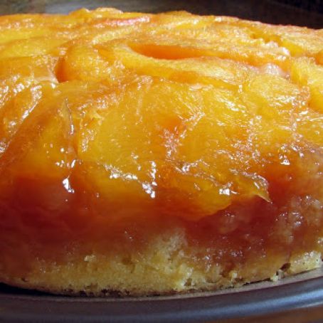 Caramel Peach Upside-Down Cake