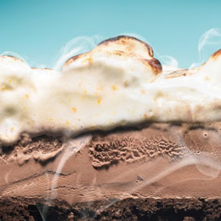 Mexican Chocolate Ice Cream Cake w/Orange Meringue