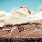 Mexican Chocolate Ice Cream Cake w/Orange Meringue