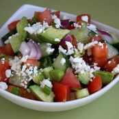 avocado- cucumber tomato salad