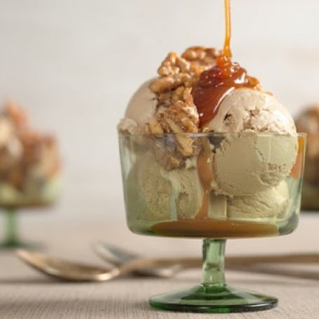 Irish Coffee Sundaes with Caramel Whiskey Sauce
