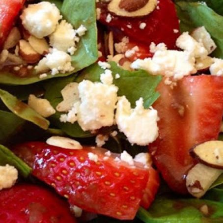 Strawberry Salad with Gorgonzola and Strawberry Balsamic Vinaigrette