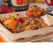 Peach Melba Crumble
