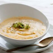 Roasted Broccoli Cheese Soup