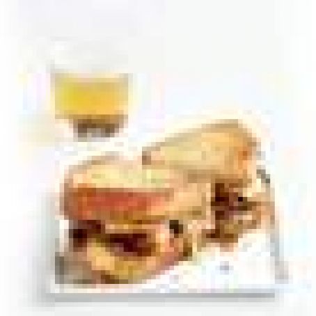 Ham and Mortadella Sandwich with Provolone and Pickled Hot Pepper Relish