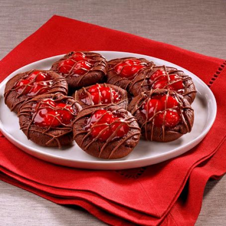 Chocolate Cherry Thumbprints