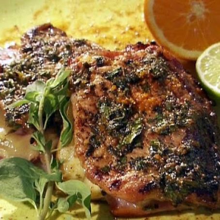 Butterflied Cuban Style Pork Chops