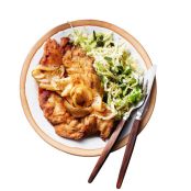 TURKEY CUTLETS WITH BRANDIED APPLES AND PEARS