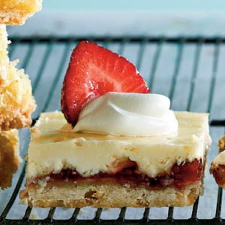Strawberry Lemon Shortbread Bars
