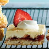 Strawberry Lemon Shortbread Bars