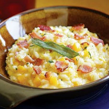 Butternut Squash Risotto with Bacon & Sage