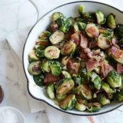 Pan Roasted Brussels Sprouts with Bacon