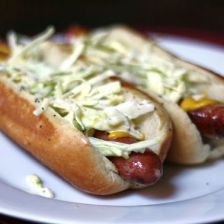 Slaw Dogs with Mustard