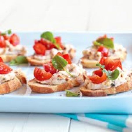 White Bean and Tomato Bruschetta