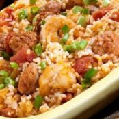 Chicken, Andouille, and Shrimp Jambalaya
