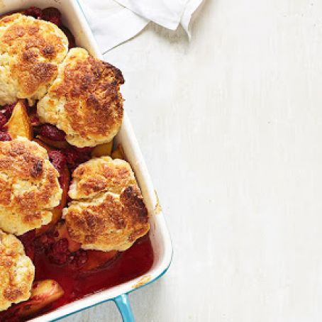 Apricot-Raspberry Cobbler