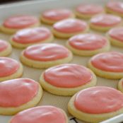 Soft Sugar Cookies with Fresh Strawberry Icing
