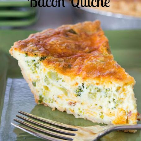 BROCCOLI CHEDDAR BACON QUICHE