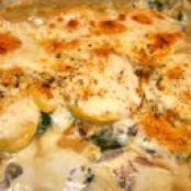 Polenta Gratin with Spinach & Wild Mushrooms
