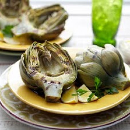 Grilled Artichokes with Lemon Mayo