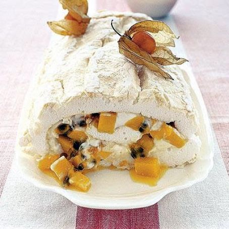 Mango Passion Fruit Roulade