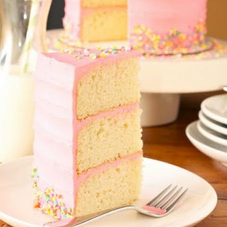 Pink Vanilla Bean Birthday Cake