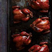 Soy-Ginger-Lacquered Cornish Hens