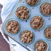 Apple & Cinnamon Muffins with a Coconut Walnut Streusel 