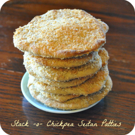 Baked Crispy Chickpea Seitan Patties