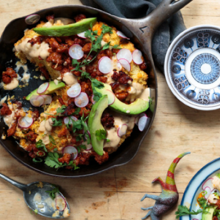 Cornmeal Biscuits w/Chorizo Gravy & Scallions