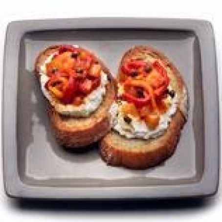 Brushette with Ricotta and Peperonata
