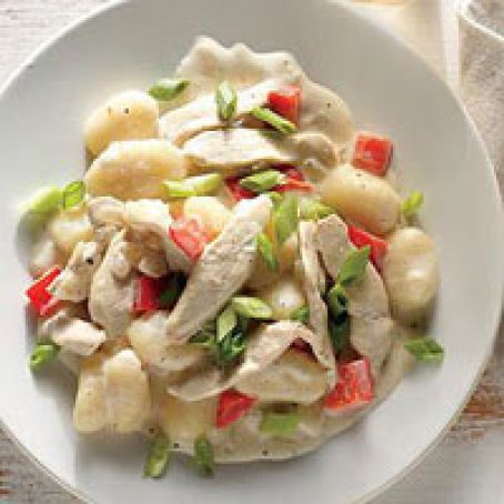 Creamed Chicken with Gnocchi Dumplings