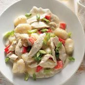 Creamed Chicken with Gnocchi Dumplings