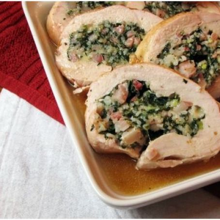 Swiss Chard and Gruyere Stuffed Turkey Breast