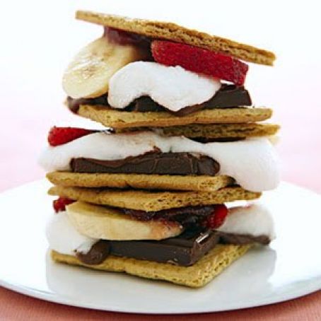 Strawberries and Banana S'mores