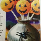 Jack-O-Lantern Cake Pops