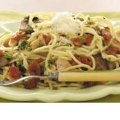 Makeover Garlic Chicken Spaghetti