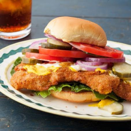 Breaded Pork Tenderloin Sandwich