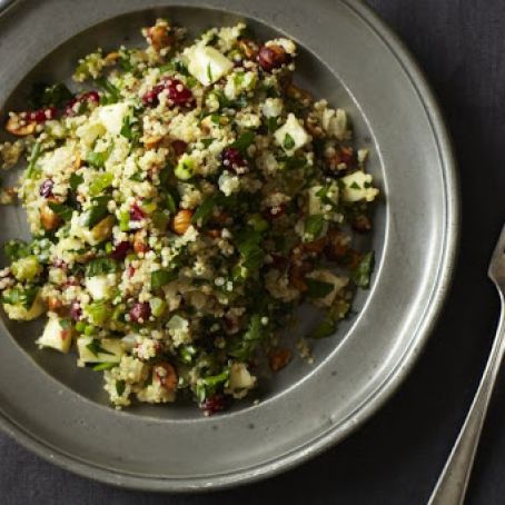 Quinoa Salad with Hazelnuts, Apple, and Dried Cranberries