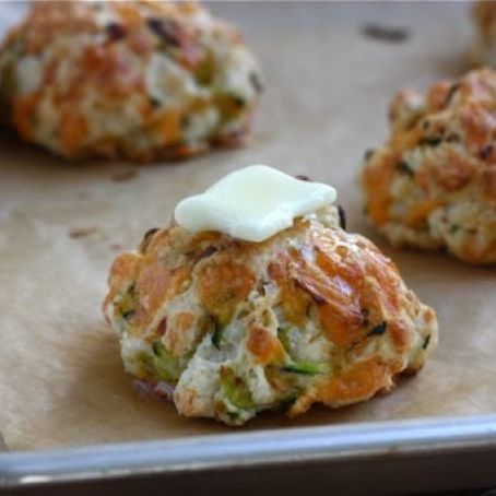 Zucchini Cheddar Drop Biscuits