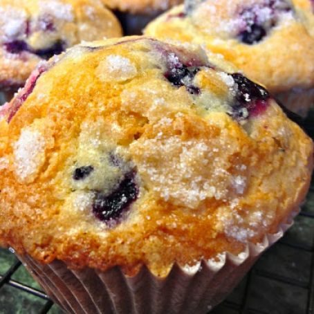 Bakery Style Blueberry Muffins
