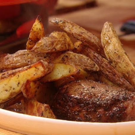 Steak Au Poivre with Herbs de Provence Oven Fries (John Cusimano)