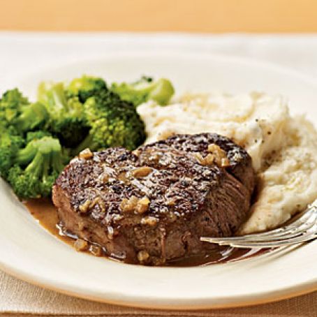 Brandy & Mustard-Glazed Tenderloin Steaks