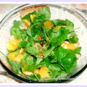 WARM CHICKEN SALAD WITH   ORANGES & SPINACH