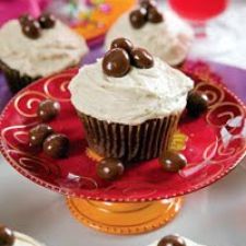 Chocolate Cupcakes with Coffee Cream Filling and Coffee Buttercream Frosting