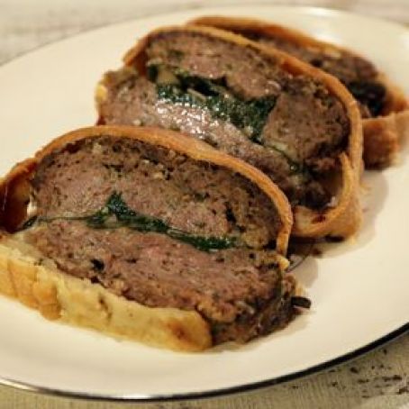 Meatloaf Stuffed & Wrapped (Spinach, Cheese)